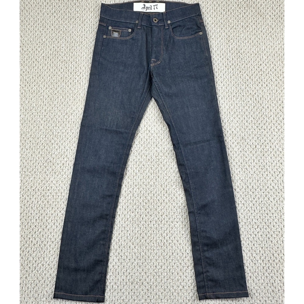 April 77 Jeans Size 25 Dark Blue Raw Denim Joey Overdrive 1955 Ultra Skinny Fit